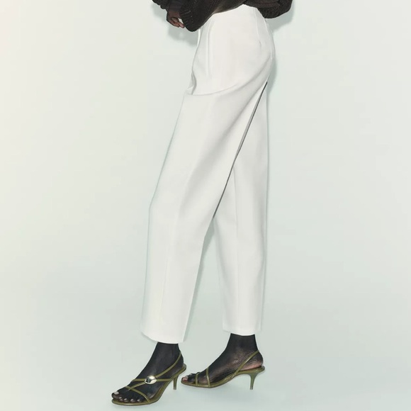 Zara White Tailored Pants - Picture 2 of 5